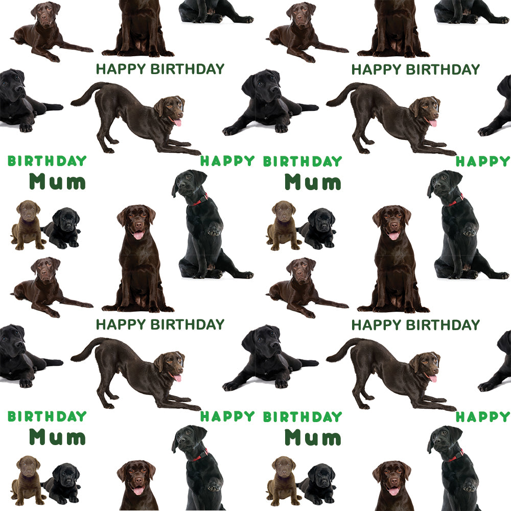 Labrador Dog Personalised Birthday Wrapping Paper HotOffThePressGiftingLtd