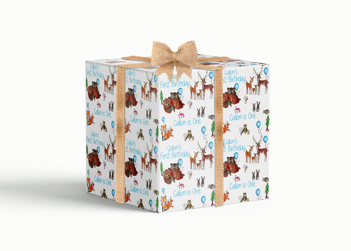 Baby's first store birthday wrapping paper