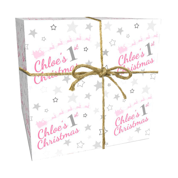 Personalised Baby Shower Wrapping Paper in Pink – HotOffThePressGiftingLtd